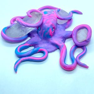 Hand Crafted Octopus Crystal Holder